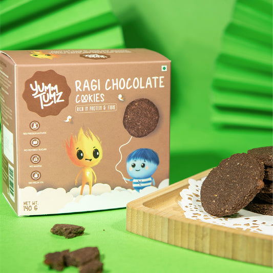 Ragi Chocolate Cookies | Millet Based | No Refined Sugar, Preservative-Free (140g)