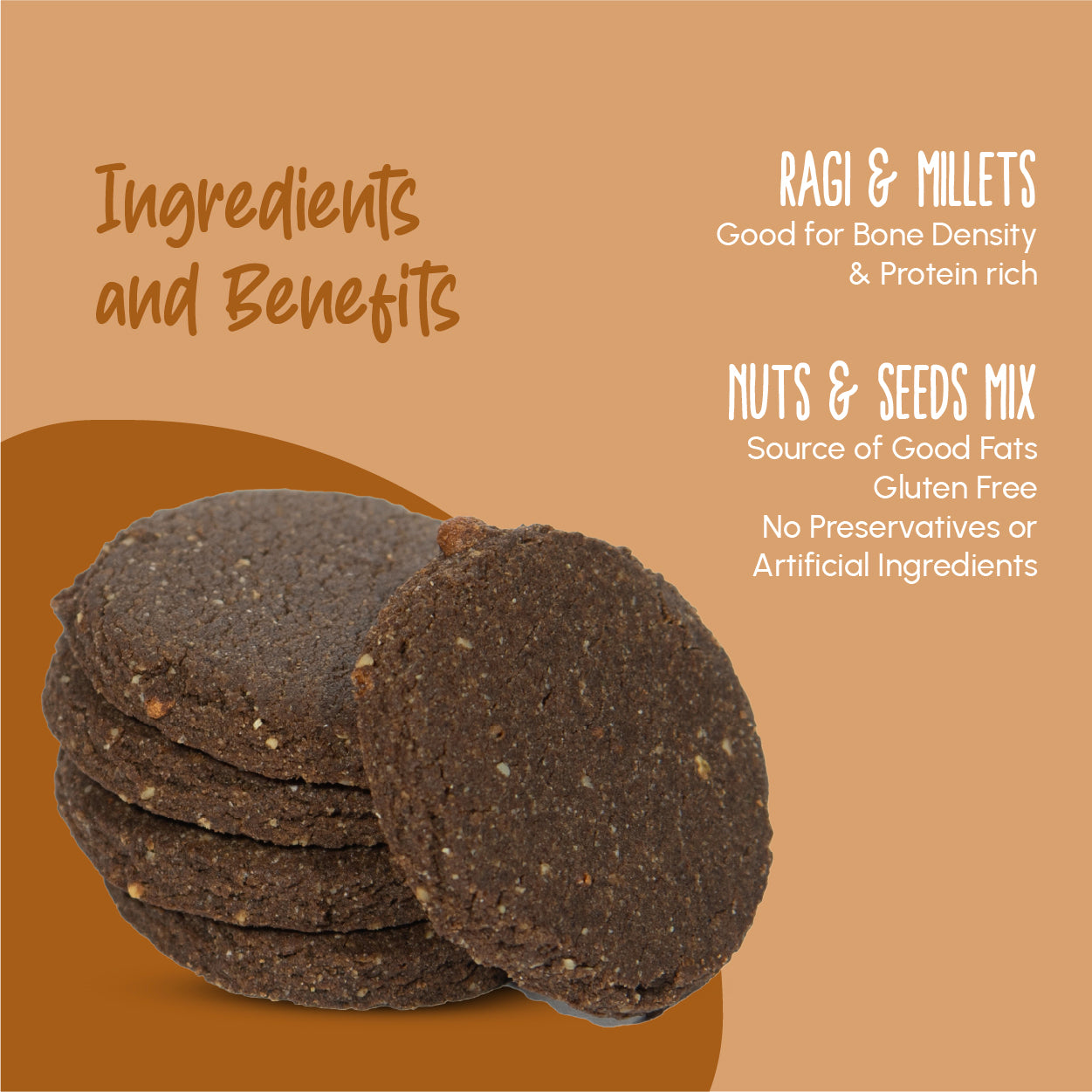 Power Packed Trio - Ragi Chocolate, Multigrain Millets and Seeds & Multi-seed Oats Cookies | Pack of 3 (240g)