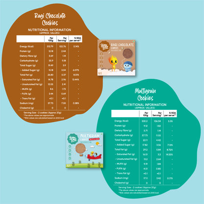 Power Packed Trio - Ragi Chocolate, Multigrain Millets and Seeds & Multi-seed Oats Cookies | Pack of 3 (240g)